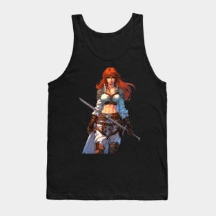 Anime Red Sonja Warrior Queen Tank Top